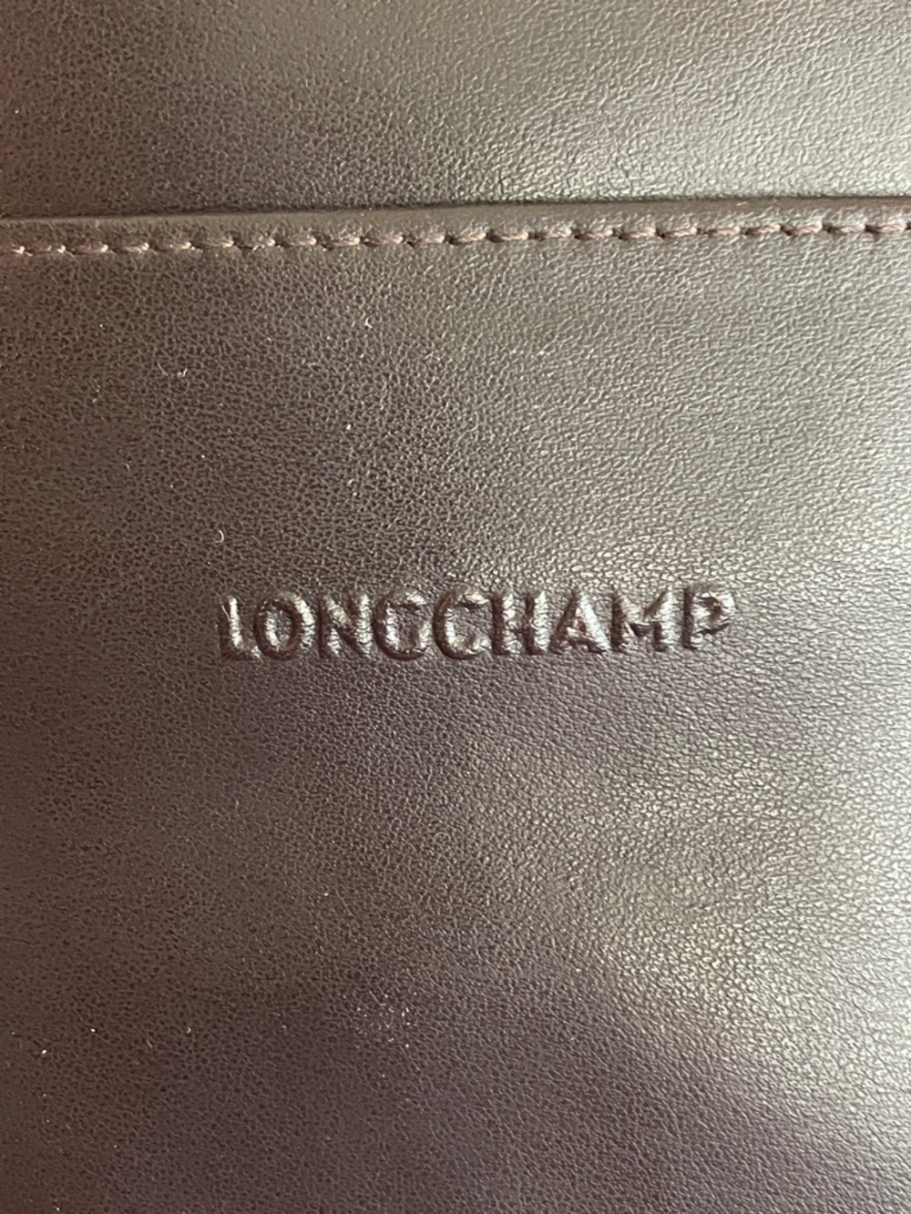 LONGCHAMP Galatee Chocolate Brown Leather Shoulder Bag - Picture 4 of 16